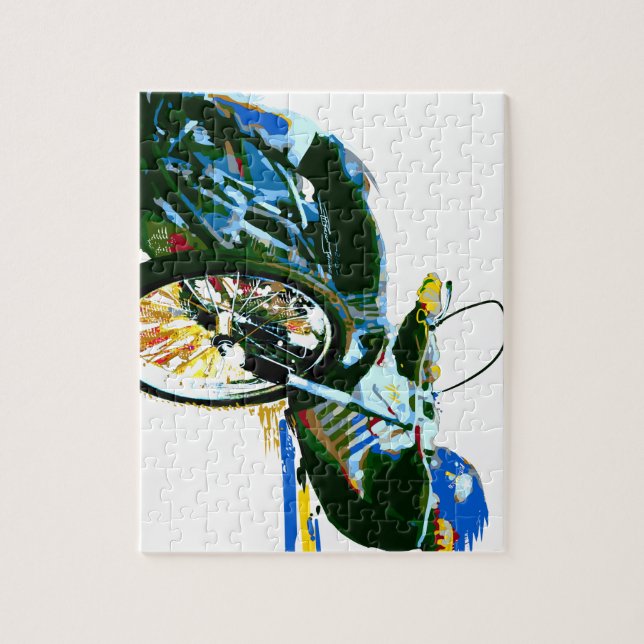 Fasta den enorma speedwaymotorcykeln pussel (Vertikal)