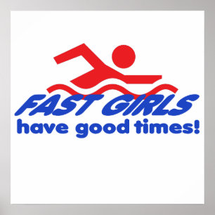 Fasta flickaaffischen poster