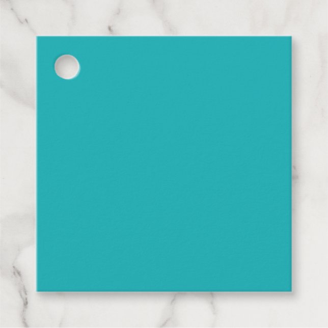 Fasta havets blå teal gåvor etiketter (Framsida)