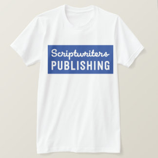 Fasta kungliga blått för Scriptwriters T Shirt