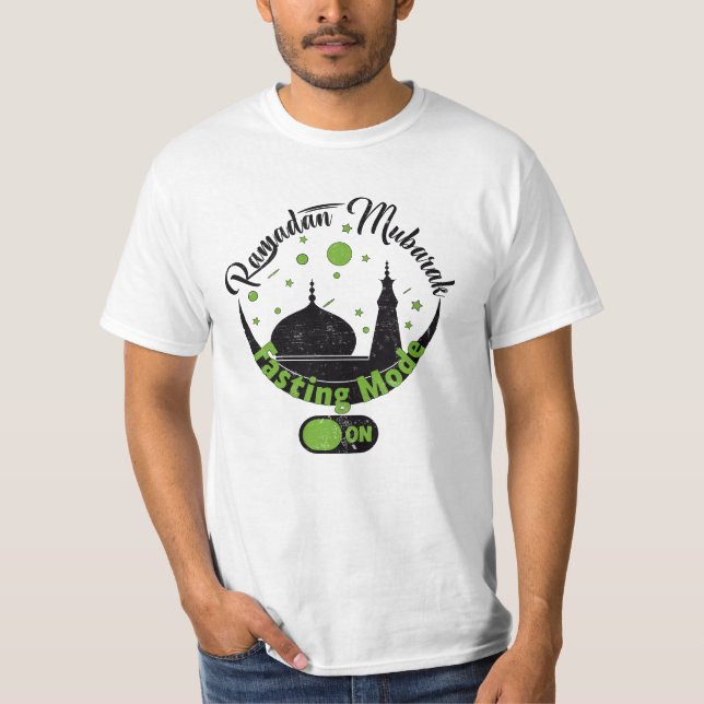 Fasta läge på rolig ramadan-sägelse t shirt (Framsida)