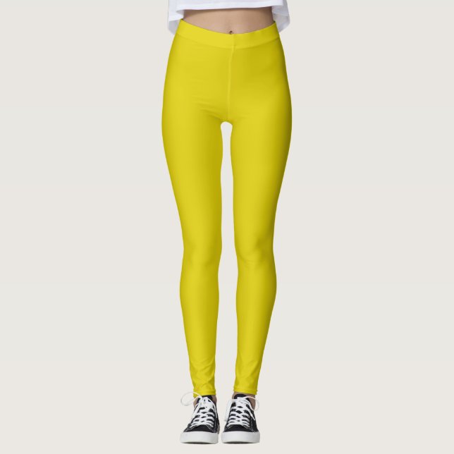 Fasta, ljusa citrinbaserade gulter leggings (Framsida)