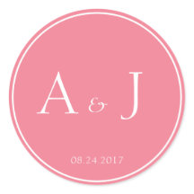 Fasta runda klistermärken av rosa