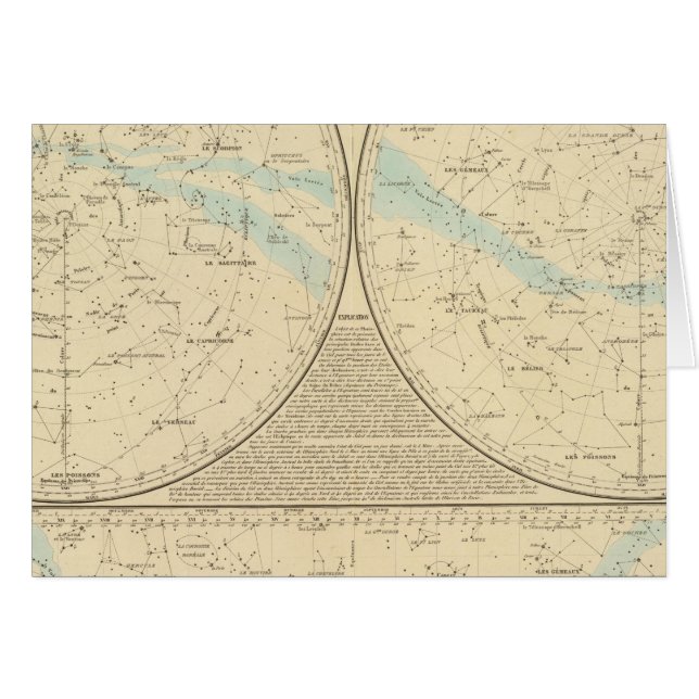 Fasta stjärnor karta hälsningskort (Framsidan Horizontal)