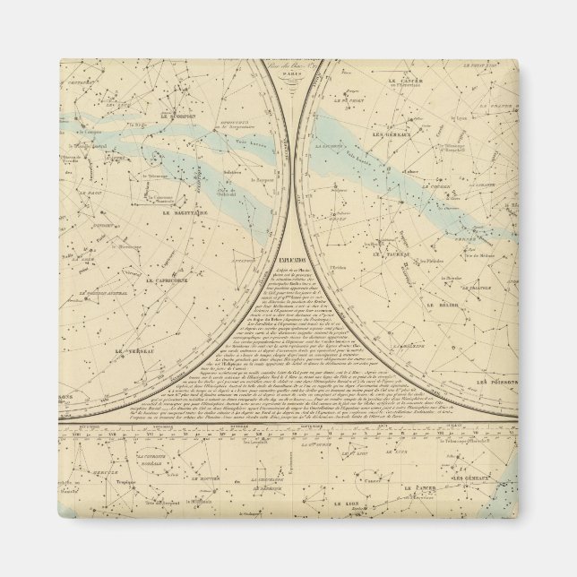 Fasta stjärnor karta magnet (Framsidan)