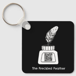 Fästad ludd nyckelring