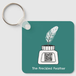 Fästad ludd nyckelring