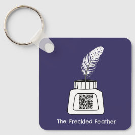 Fästad ludd nyckelring