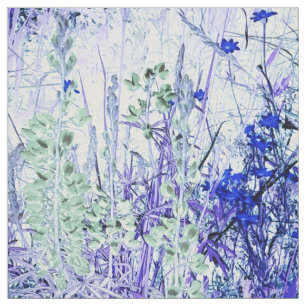 Fästade blommor tyg