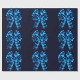 Fästade rader på Papper blå insvällning Presentpapper