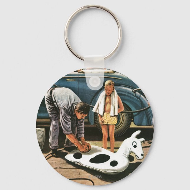 Fästande Beach Leksak Nyckelring (Framsida)