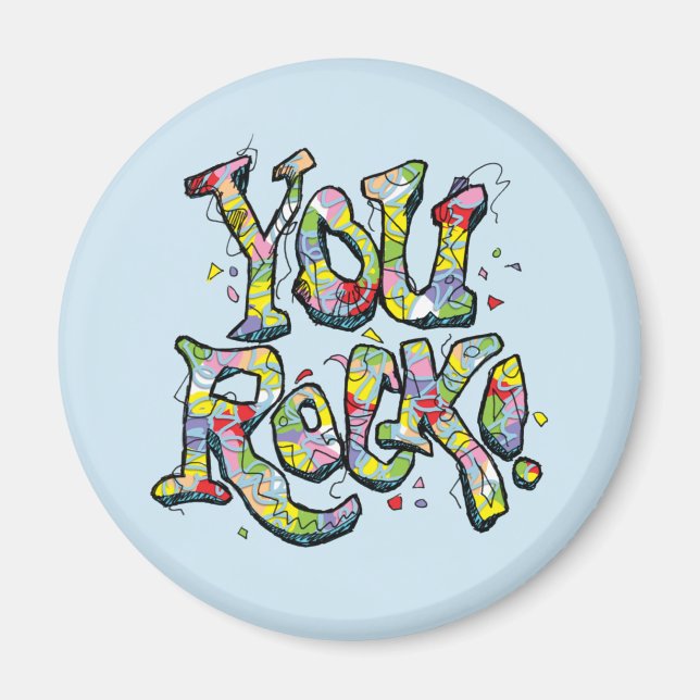 Fästande "Du Sten!" Lettering Magnet (Framsidan)