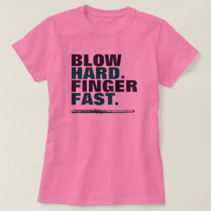 Fastar det hårda fingret för slaget flöjtmusikb t-shirt