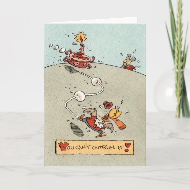 Fastar kommande övre för födelsedag! kort (Framsida)