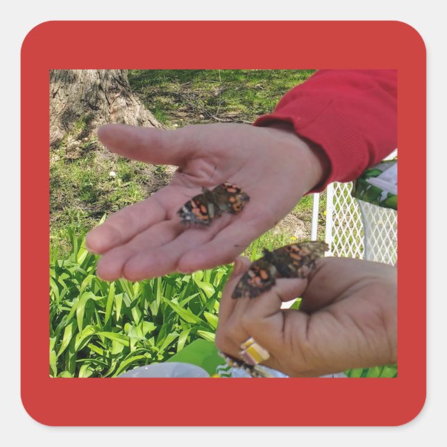 Fästare för fjädring fyrkantigt klistermärke (Framsida)