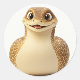 Fästare för Tecknad av punktering av Cute Smilning Runt Klistermärke