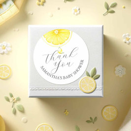 Fästare för vattenfärgslemonger för babyskor runt klistermärke