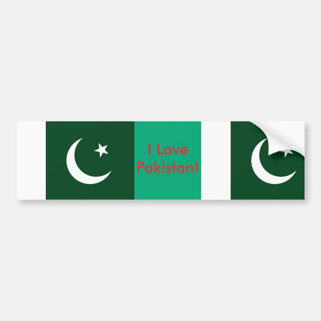 Fästare med Flagga Pakistan Bildekal (Framsidan)