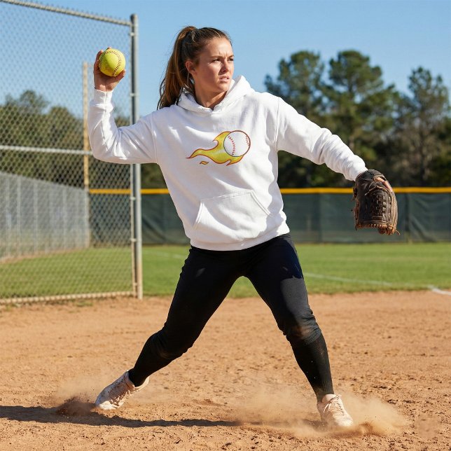 Fastball Flame Baseball Sports T Shirt (Skapare uppladdad)