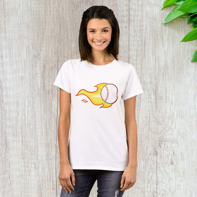 Fastball Flame Baseball Sports T Shirt (Skapare uppladdad)