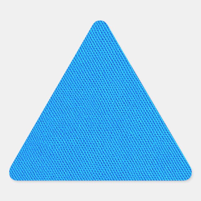 Fästblå Triangelformat Klistermärke (Framsida)