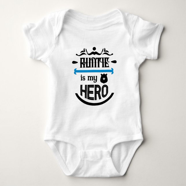Faster är min hjälte Baby Body T Shirt (Framsida)