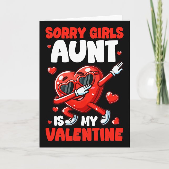 Faster är min valentin tjej rolig dabbing hjärta s kort (Framsida)