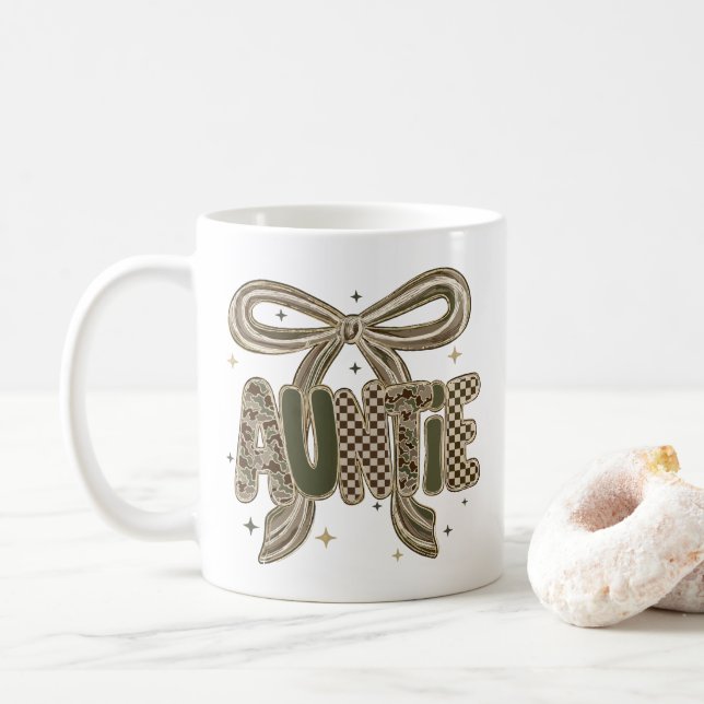 Faster Camo-gåva från syster Ny bebis-meddelande Kaffemugg (Med munk)