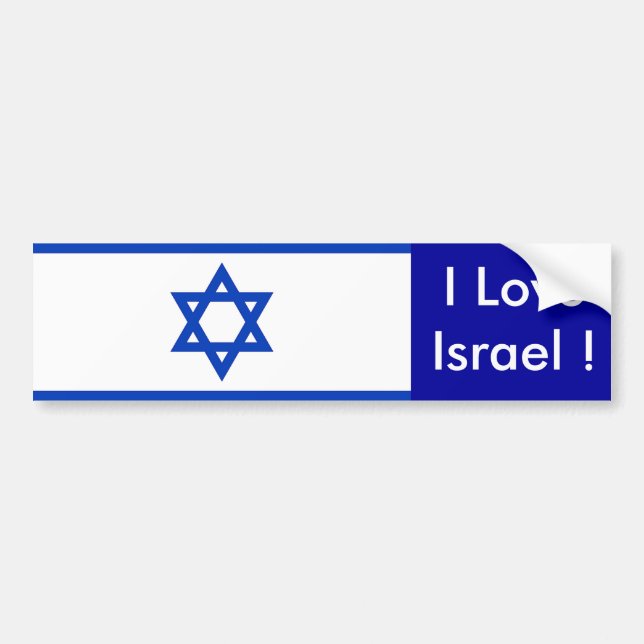 Fäster med Flagga Israel Bildekal (Framsidan)