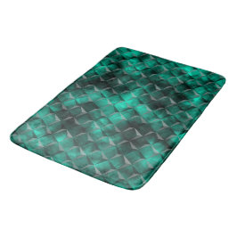 Fäster mot trianglar nedfläckad i vissa emerald fä badrumsmatta