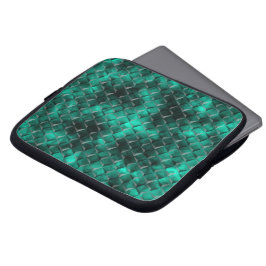 Fäster mot trianglar nedfläckad i vissa emerald fä laptop fodral