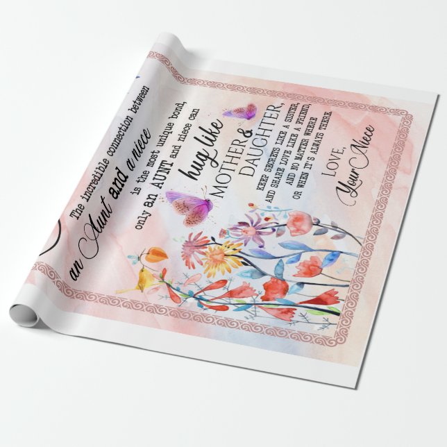 Faster tan Gifts | Brev till min faster från syste Presentpapper (Utrullad)