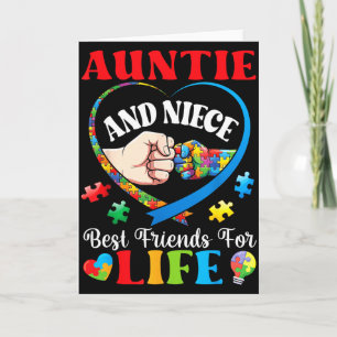 Fasterbror Och Niece Bästa Vänner För Livet Autism Kort