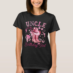 Fasterbror till födelsedagsflickan rosa cowboy wes t shirt