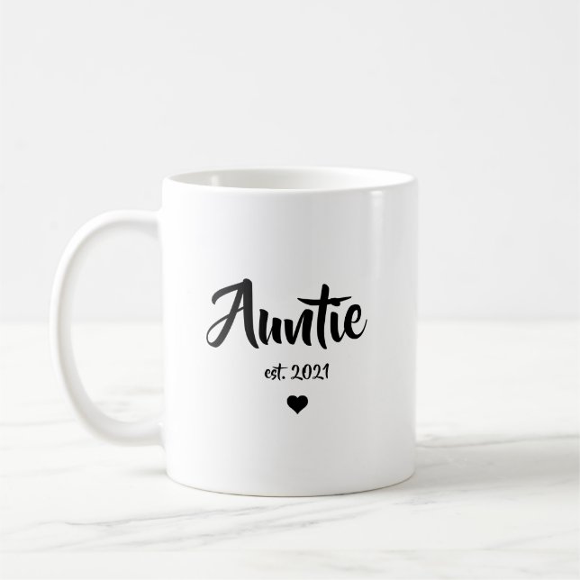 Fasterpresent för besked om graviditet till moster kaffemugg (Vänster)