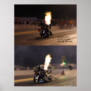 "FASTEST DRAG BIKE PÅ PLANET" 250,97 MPH POSTER