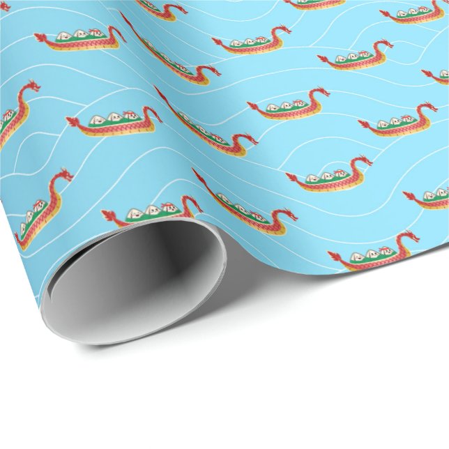 Fästig Ris Provning på Dragon Boat Festival Presentpapper (Rullad Hörn)