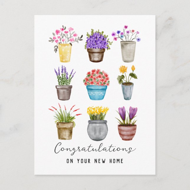 Fastigheter Grattis till Ditt Nya Hem Chic Vykort (Framsida)