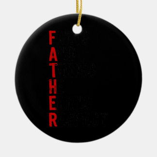 Fastigheter och tankar han respekterar Fars dag Julgransprydnad Keramik