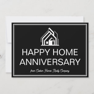 Fastighetsaffärsmarknadsföring Svart Vitt Anpassat Kort