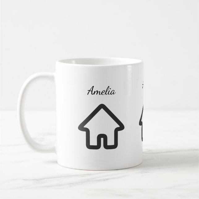 Fastighetsarkitektur Husikon Kaffemugg (Vänster)