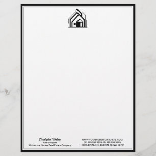 Fastighetsbolag Anpassat Realtor-Logo Brevhuvud