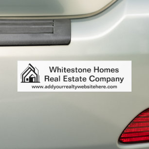 Fastighetsbolag Logotyp Anpassad Realtor Bildekal