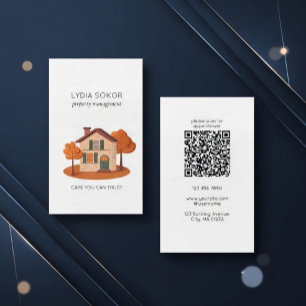 Fastighetsförvaltnings Visitenkort med QR-kod Visitkort