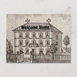 Fastighetsfrämjande Välkommen Hem Vintage Hus Vykort