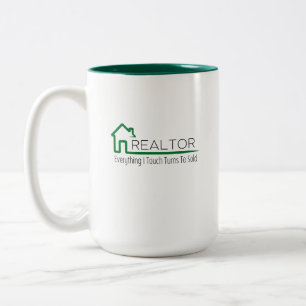 Fastighetsmäklare - Allt jag rör vid blir sålt Mug Två-Tonad Mugg