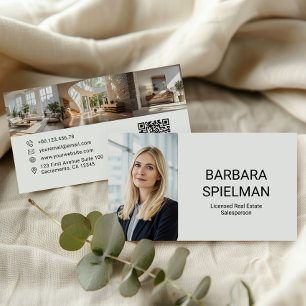 Fastighetsmäklare Fastighets Foto Collage Visitkort