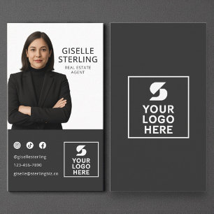 Fastighetsmäklare Foto Logotyp Visitkort