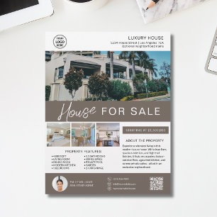 Fastighetsmäklare Foto QR Fastighetsförteckning Fl Reklamblad