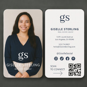 Fastighetsmäklare Foto QR-kod Professionell Visitkort